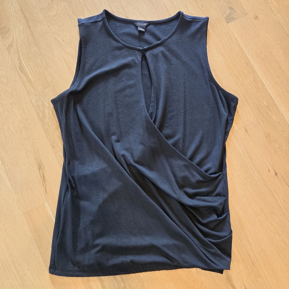 Ann Taylor Sleeveless, Keyhole Wrap Tank